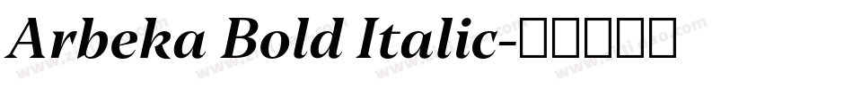 Arbeka Bold Italic字体转换